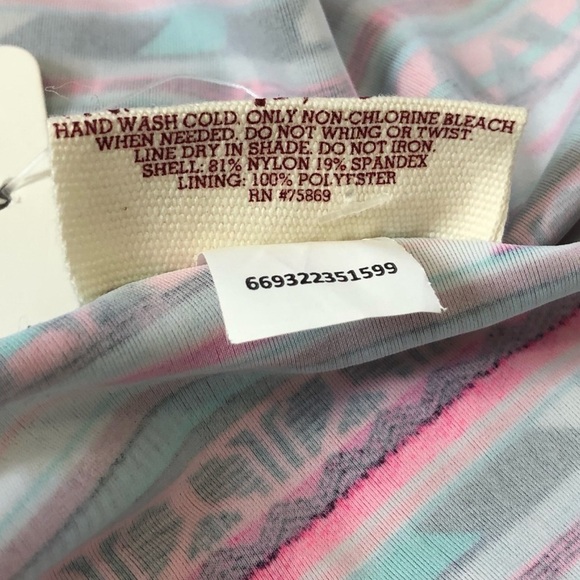 🆕 SO geo striped halter tankini swim top xs - Picture 6 of 9